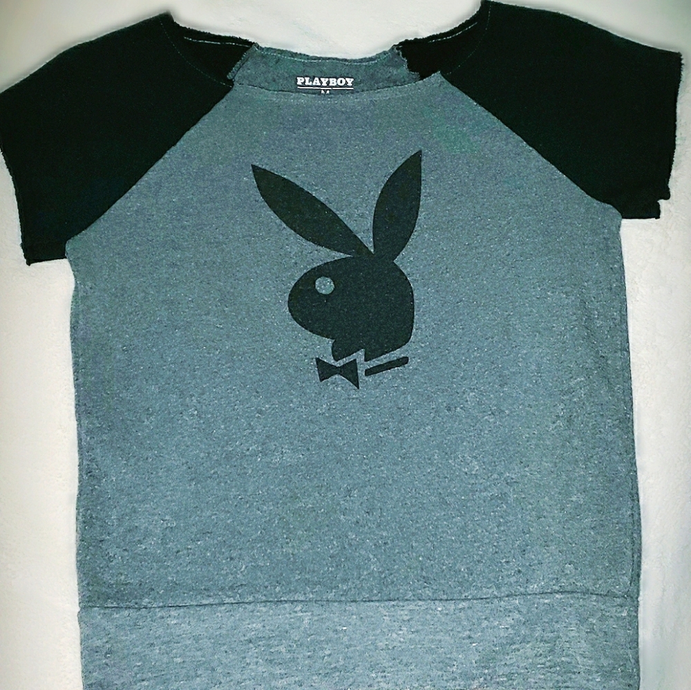 🐰PLAYBOY🐰 Raw Edge Fleece Sweatshirt Tee